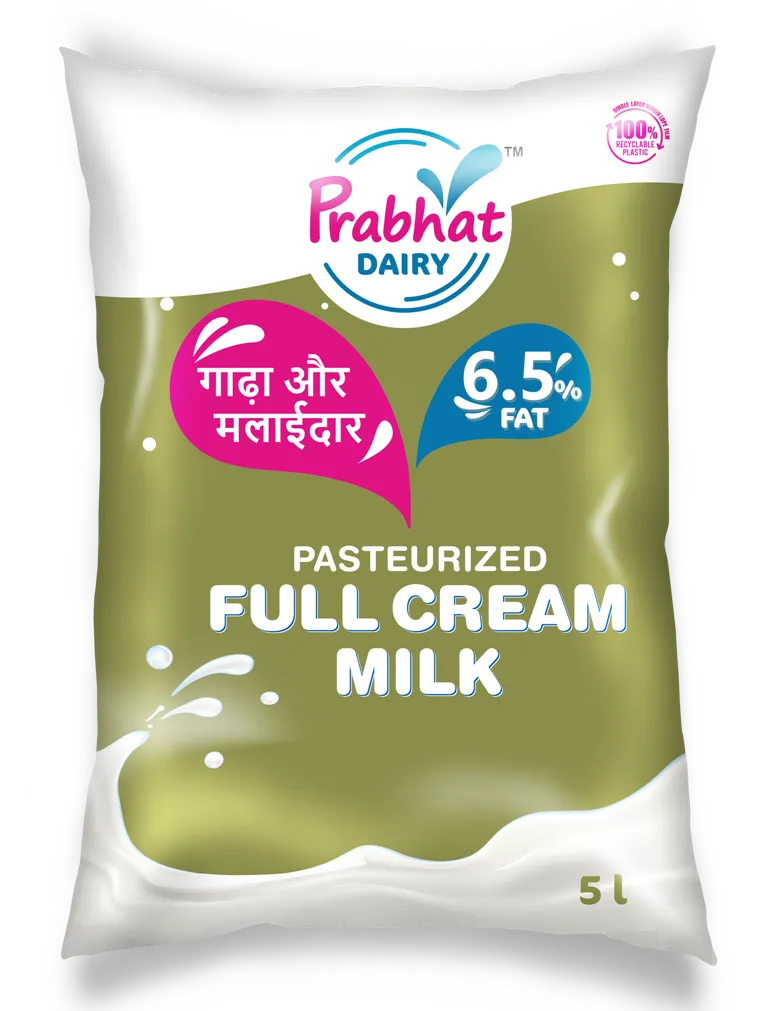 Prabhat Dairy FCM Buffalo Milk Pouch 5L